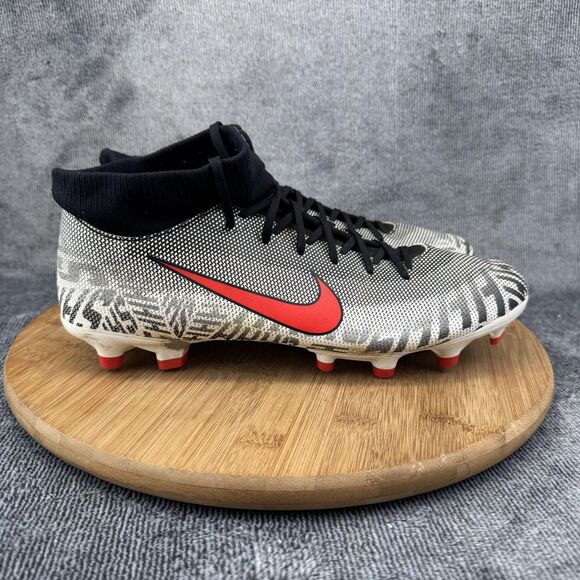 Nike Mercurial Neymar Shoes Mens Size 9 White Black Soccer Cleats FG AO9466-170 - Picture 1 of 10